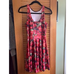 BlackMilk Reversible Skater Dress Strawberry